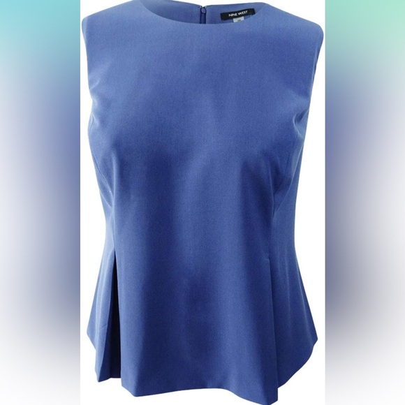 Nine West Pleated Peplum Top 18w - Picture 1 of 4